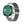 Moderne zilveren smartwatch met rond display, gezondheidsapps en metalen band. Ideaal voor fitness, tijdbeheer en connectiviteit.