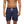 Donkerblauwe zwembroek met haaienprint, witte trekkoordsluiting, herenmode, zomerkleding, strandkleding, casual zwemshorts.