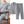 Grijs geruit herenpyjama set, bestaande uit een knoopsluiting overhemd en lange broek, comfortabel en stijlvol nachtkleding voor mannen.