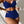 Blauwe hoge taille bikini voor dames, effen ontwerp met gewatteerde push-up en ruches. Perfecte badkleding voor zomer 2024, sexy en stijlvol.