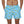 Blauwe zwembroek met bananenprint, gedragen door man. Trendy zwemkleding, zomermode, strandoutfit. Comfortabele pasvorm, levendige kleuren.