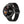 Zwarte smartwatch met ronde wijzerplaat, digitale tijdsaanduiding, hartslagmeter en weersvoorspelling. Moderne technologie, stijlvol design.