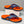Oranje en blauwe sportieve slippers op witte achtergrond, comfortabel ontwerp, ideaal voor zomer en strand, unisex sandalen met antislip zool.