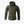 Olijfgroene tactische softshell jas met capuchon, meerdere zakken en ritssluitingen, ideaal voor outdoor activiteiten en militaire stijl.