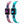 Twee kleurrijke smartwatches met siliconen bandjes, roze en blauw, tonen datum en tijd. Ideaal voor kinderen, waterdicht en met touchscreen.