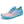 Lichtblauwe en roze waterschoen met elastische veters, antislip zool en ademend mesh. Ideaal voor strand, zwemmen en watersportactiviteiten.