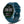 Blauwe smartwatch met digitaal display, toont tijd, datum, stappen en calorieën. Modern ontwerp, ideaal voor fitness en gezondheidstracking.