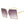Gouden oversized zonnebril met vierkante glazen en kettingpootjes, modieuze damesaccessoire, UV-bescherming, trendy design.