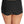 Zwarte dames zwemshorts, hoge taille, comfortabele pasvorm, geschikt voor strand en zwembad, modieus en veelzijdig zwemkledingontwerp.