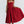 Vrouw in elegante rode midi-jurk met spaghettibandjes en geplooide rok, perfect voor avondkleding. Stijlvolle mode, dameskleding, feestjurk.