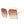 Gouden oversized zonnebril met rechthoekige glazen en kettingpootjes, modieuze damesaccessoire, UV-bescherming, trendy design.