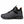 Grijze hoge sneaker met zwarte en oranje accenten, ademend mesh, stevige zool. Ideaal voor sport en casual gebruik. Comfortabele herenschoen.