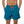 Blauwe zwembroek met oranje koord, gedragen door man. Perfect voor strand en zwembad. Comfortabele pasvorm, modieus design. Ideaal voor zomerse activiteiten.