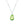 Zilveren ketting met groene avocado hanger, minimalistisch design, handgemaakt, vegan sieraden, trendy accessoire, perfect cadeau voor avocado liefhebbers.