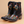 Zwarte leren cowboylaarzen met kleurrijke bloemenborduursels, blokhak en ronde neus. Perfect voor damesmode en westerse stijl.