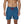 Blauwe zwembroek met ijslollypatroon en rode trekkoord, gedragen door man. Perfect voor strand en zwembad. Comfortabele en stijlvolle zwemkleding.