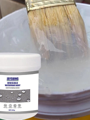 Kwast met JAYSUING onzichtbaar waterdicht middel, 300g pot. Ideaal voor waterdichting, bescherming en onderhoud van oppervlakken.