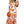 Vrouw in oranje-witte off-shoulder maxi-jurk met bloemenprint, draagt een oranje handtas. Zomerse mode, elegante dameskleding.