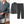 Geruite pyjama set voor heren, blauw en bruin, lange mouwen, knoopsluiting, comfortabele nachtkleding, modieus design, katoenmix.