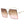Grote vierkante zonnebril met roze getinte glazen en witte montuur. Modieuze damesaccessoire, UV-bescherming, trendy design.
