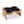 Houten hondenvoerbak met zwart botvormig ontwerp, verhoogd voor ergonomisch eten. Ideaal voor middelgrote honden. Duurzaam en stijlvol huisdieraccessoire.