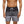 Heren zwemshorts met zwart-grijze strepen en trekkoord, ideaal voor strand en zwembad. Comfortabele pasvorm, modieus en functioneel zwemkleding.
