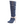Hoge denim laars met witte hak en riem, knopen aan de bovenkant. Modieuze dameslaars, perfect voor casual en trendy outfits.