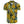 Herenoverhemd met korte mouwen, tropisch bladpatroon, zwart-geel-blauw, casual zomerstijl, modetrend, comfortabele pasvorm.