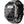Zwarte smartwatch met rechthoekig scherm, hartslagmeter, weer- en stappenteller, sportief ontwerp, siliconen band, ideaal voor fitness en gezondheid.