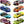 Acht kleurrijke speelgoed raceauto's met verschillende ontwerpen en logo's, ideaal voor kinderen. Perfect voor verzamelaars en racefans.