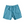 Blauwe linnen korte broek met elastische tailleband en trekkoord, casual zomerstijl voor heren, comfortabele pasvorm, twee voorzakken.