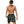 Man in groene sportshorts met zwarte binnenvoering, toont zak. Fitnesskleding, sportmode, comfortabele trainingsshorts voor heren.