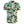 Heren Hawaii overhemd met tropische print, palmbomen en bloemen, korte mouwen, groen en beige tinten, zomermode, casual strandkleding.