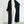 Zwarte gebreide lange cardigan, damesmode, minimalistisch design, over een witte coltrui en broek, stijlvolle herfst- en winterkleding.