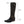 Zwarte leren laars met studs, 38 cm hoog, 5 cm hak. Trendy dameslaars, perfect voor herfstmode. Westernstijl, comfortabel en stijlvol.