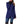 Blauwe damesjas met asymmetrische knopen, lange mouwen en stijlvolle pasvorm. Perfect voor herfstmode en casual winteroutfits.