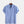 Blauw gestreept herenoverhemd met korte mouwen en opstaande kraag, hangend aan een houten hanger. Perfect voor casual zomermode.
