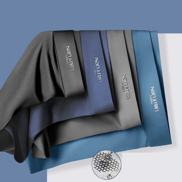 Zijdeachtige boxershorts voor mannen in diverse kleuren, ademend en comfortabel, met grafeen technologie. Ideaal voor dagelijks gebruik en sport.