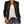 Zwarte militaire blazer met zilveren knopen, gedragen over een wit T-shirt en blauwe jeans. Stijlvolle damesmode, casual chic outfit.