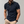 Donkerblauw poloshirt voor heren met bloemenprint op kraag en mouwen, stijlvolle casual mode, korte mouwen, geschikt voor zomeroutfits.