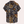 Korte mouw herenoverhemd met paisley print, donkerblauw en oranje bloemenpatroon, casual zomerstijl, modieuze herenkleding.
