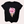 Zwarte T-shirt met roze bloemen in een ijshoorntje print, trendy mode, casual kleding, unisex design, perfect voor zomeroutfits.