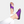 Paarse dames sandalen met open teen en zwarte zool, gedragen door model in witte broek. Comfortabele zomerschoenen, trendy en stijlvol design.