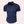 Donkerblauw poloshirt met oranje stiksels, korte mouwen en knoopsluiting. Moderne herenkleding, casual stijl, comfortabele pasvorm.