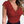 Vrouw in rode kanten top met V-hals en korte mouwen, modieuze kleding, elegante stijl, perfect voor avond- of feestkleding.