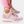 Roze dames sneakers met witte zool, mesh en suède details. Modieuze sportschoenen, perfect voor casual en sportieve outfits.