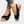 Zwarte dames espadrille sandalen met sleehak, open teen en elastische band. Comfortabele zomerschoenen, perfect voor casual outfits.
