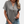 Grijze dames T-shirt met V-hals en knopen, korte mouwen, casual stijl. Perfect voor zomerse outfits. Comfortabele pasvorm, trendy en veelzijdig.