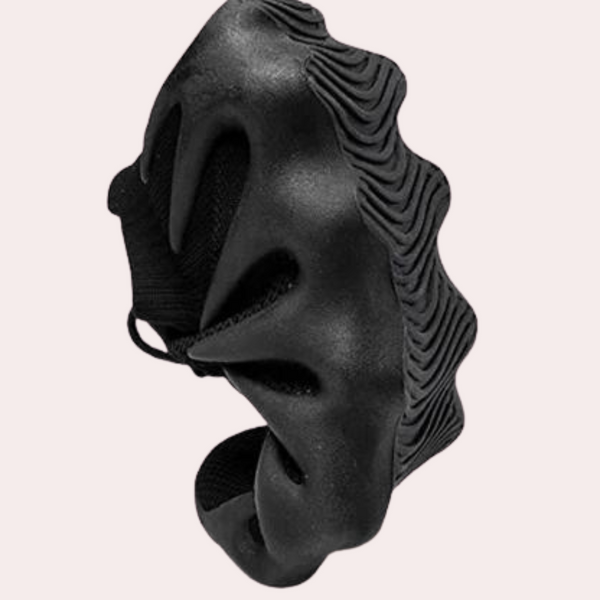 Zwarte scrunchie haaraccessoire met golvend ontwerp, modieuze elastische haarband voor dames, perfect voor dagelijks gebruik en speciale gelegenheden.
