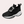 Zwarte sneaker met kristallen gesp, ademend mesh, en dikke witte zool. Modieuze damesschoen, ideaal voor casual en sportieve outfits.